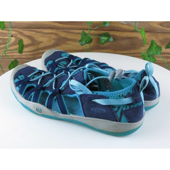 KEEN Sz 4 Shoes Girls Youth Strappy Blue Synthetic Drawstring - Picture 8 of 10